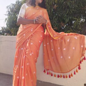 Red Mul cotton sarees MC.01